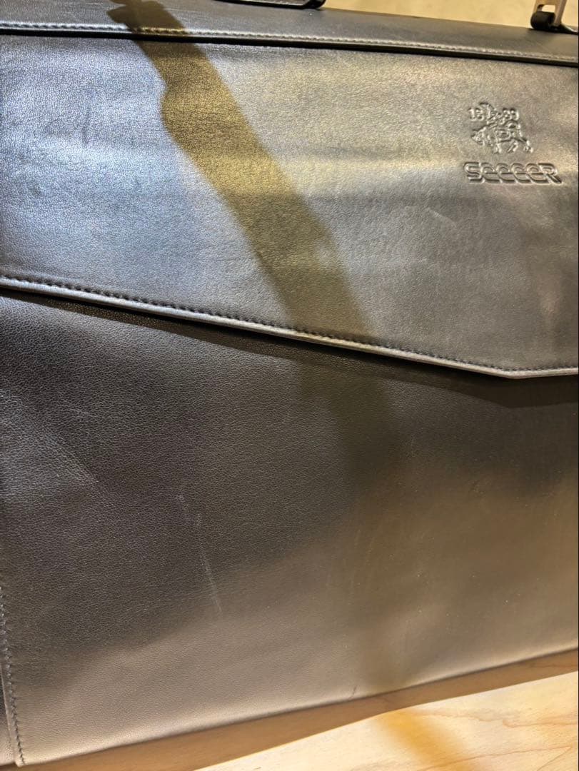 seeger カシミヤレザー　ガーメントバッグ(スーツバッグ)