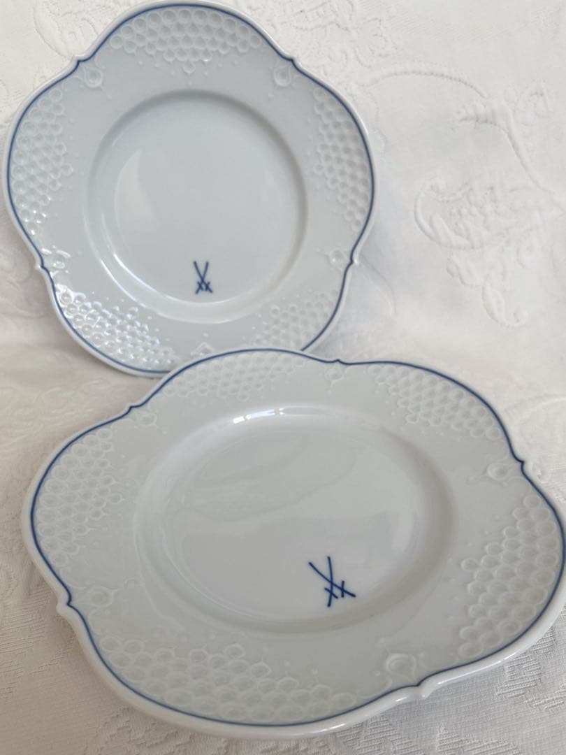 双剣　meissen マイセン　300周年記念　プレート　2枚　③