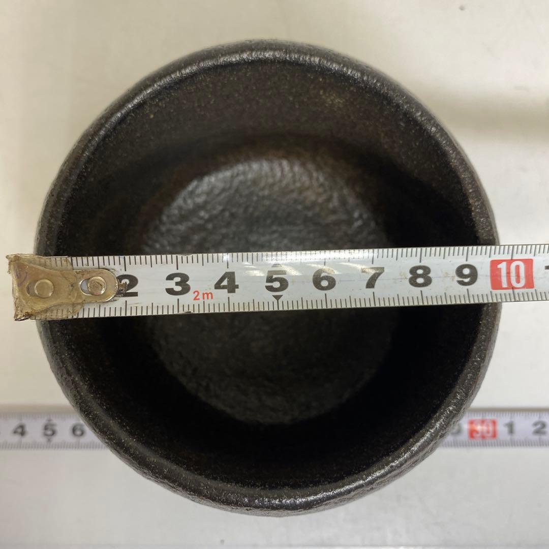 佐々木照楽 長次郎禿うつし黒茶碗　共箱　幅約10.5㎝　東R8-0213☆2F