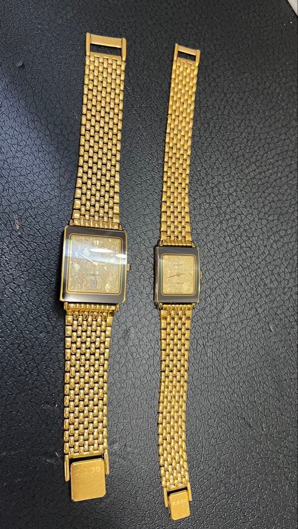 RADO ゴールド スクエア型 ペアウォッチ