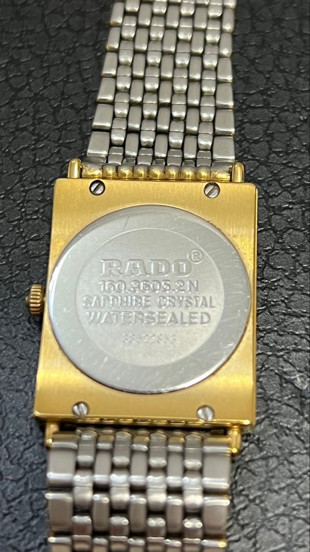 RADO ゴールド スクエア型 ペアウォッチ