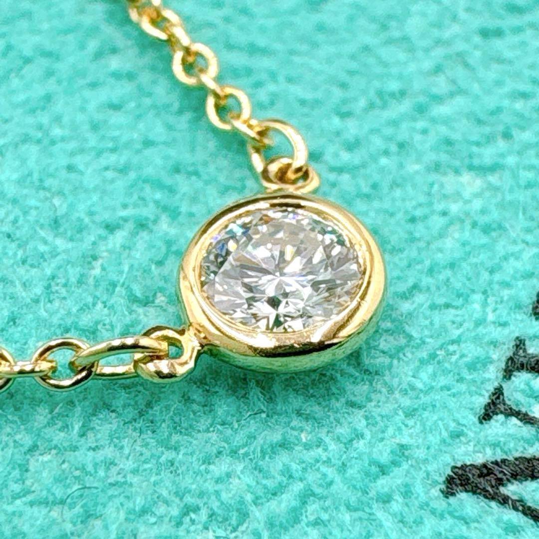 極美品 オールドティファニー バイザヤード 4.3mm ネックレス k18