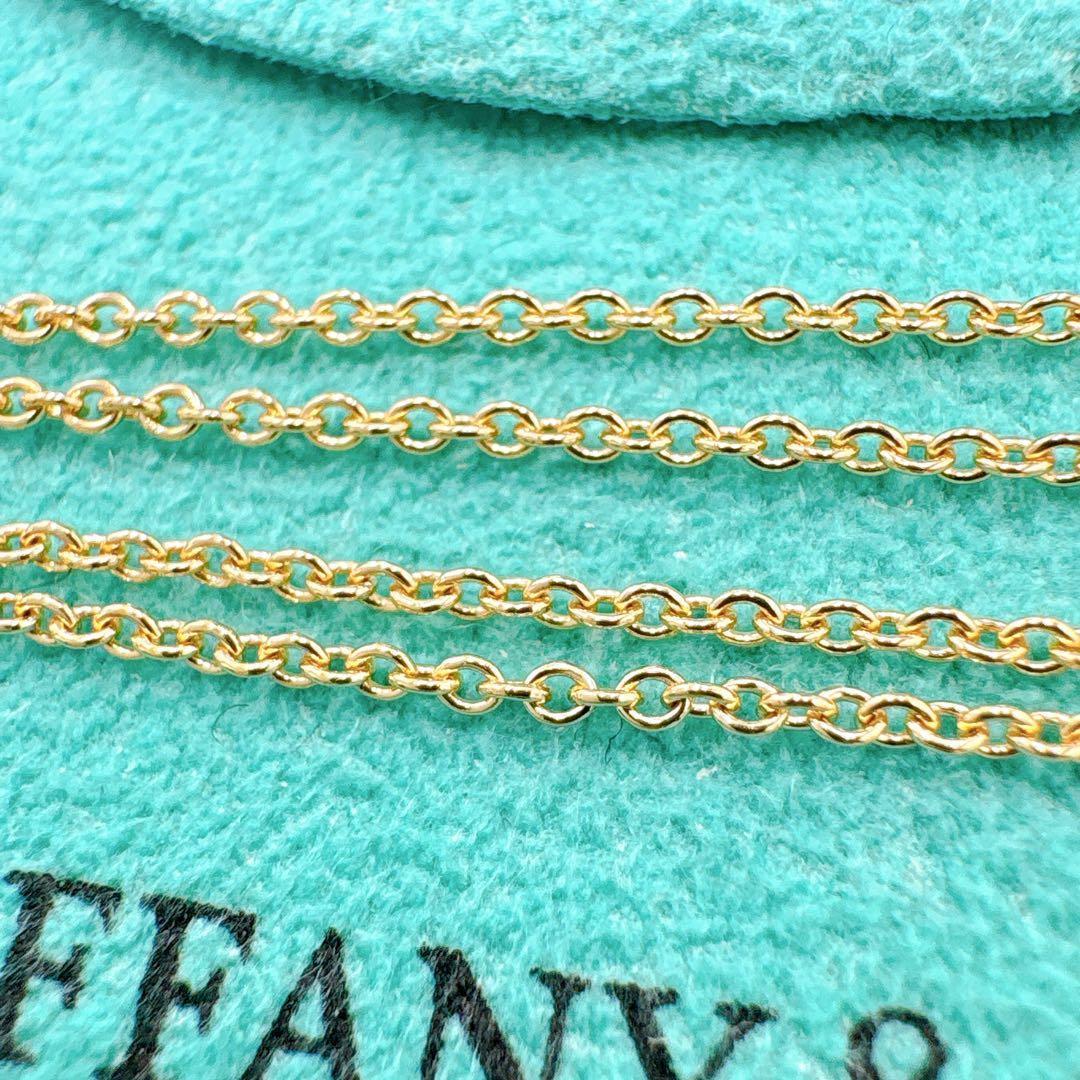 極美品 オールドティファニー バイザヤード 4.3mm ネックレス k18