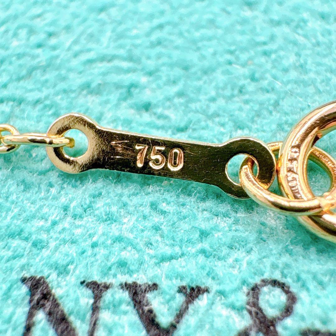極美品 オールドティファニー バイザヤード 4.3mm ネックレス k18