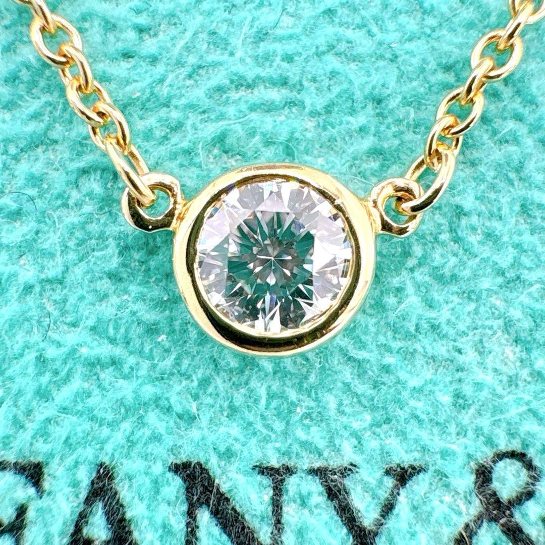 極美品 オールドティファニー バイザヤード 4.3mm ネックレス k18