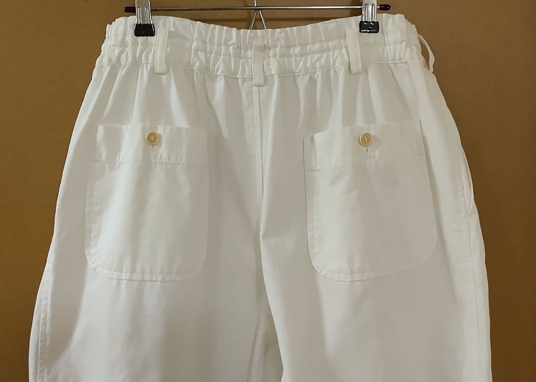 【美品】コムデギャルソン オムプリュス ホワイト 綿パン 男性Ｓで女性Lサイズ