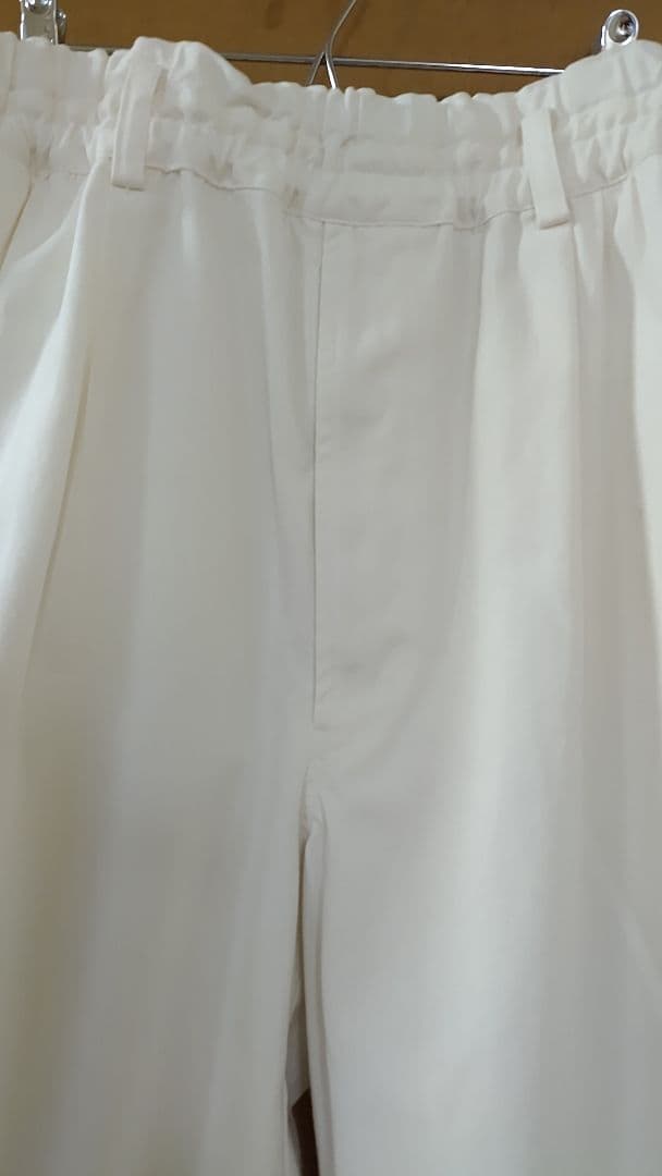 【美品】コムデギャルソン オムプリュス ホワイト 綿パン 男性Ｓで女性Lサイズ