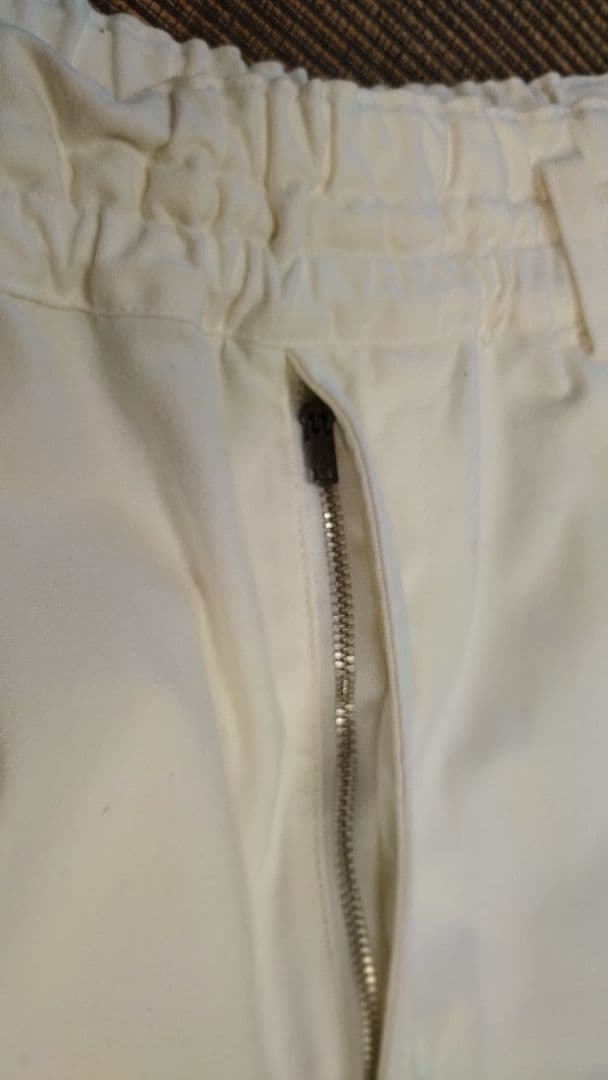 【美品】コムデギャルソン オムプリュス ホワイト 綿パン 男性Ｓで女性Lサイズ