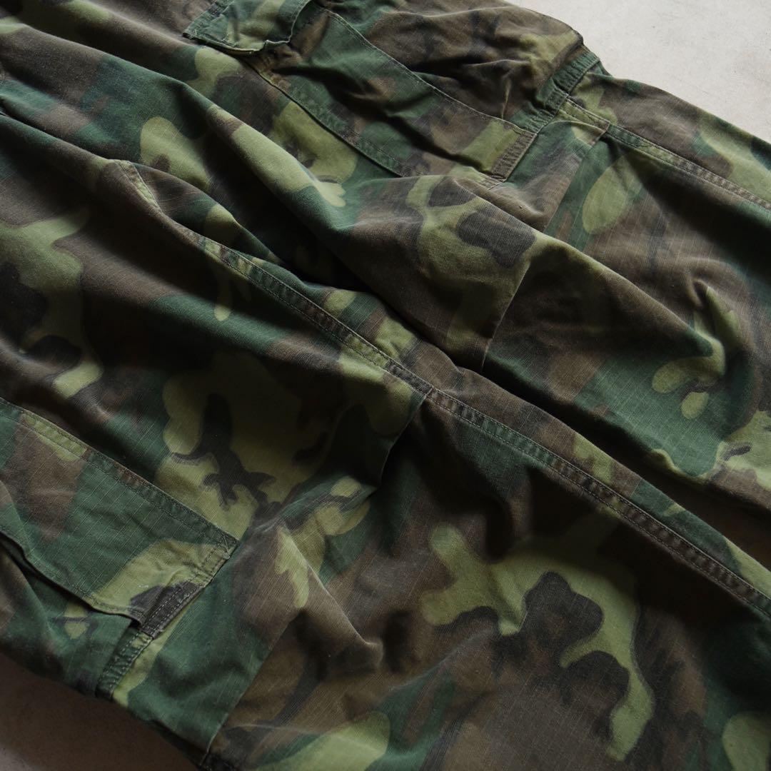 60s 米軍実物 ERDL ジャングルファティーグ 迷彩 S-S ヴィンテージ