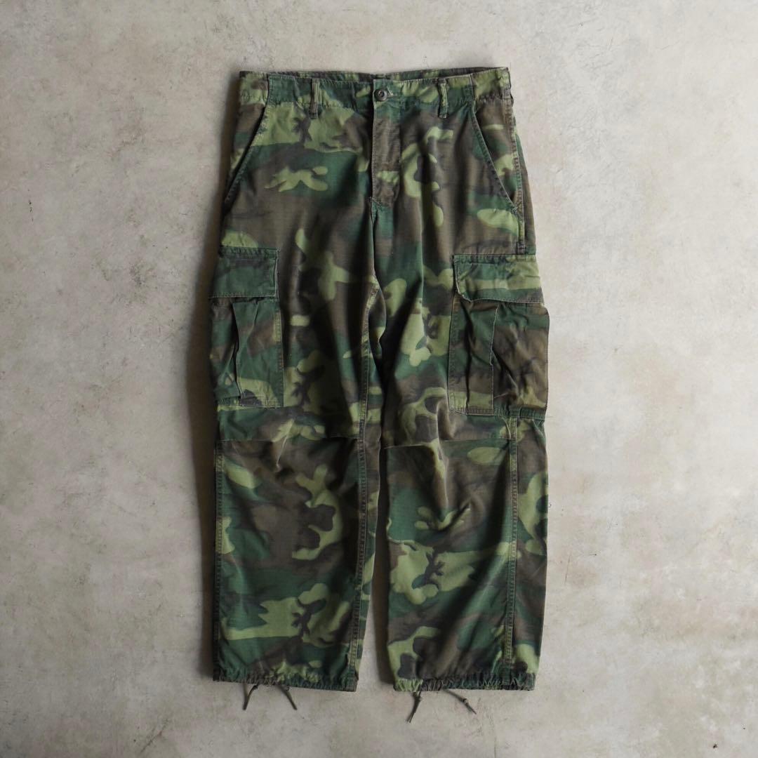 60s 米軍実物 ERDL ジャングルファティーグ 迷彩 S-S ヴィンテージ