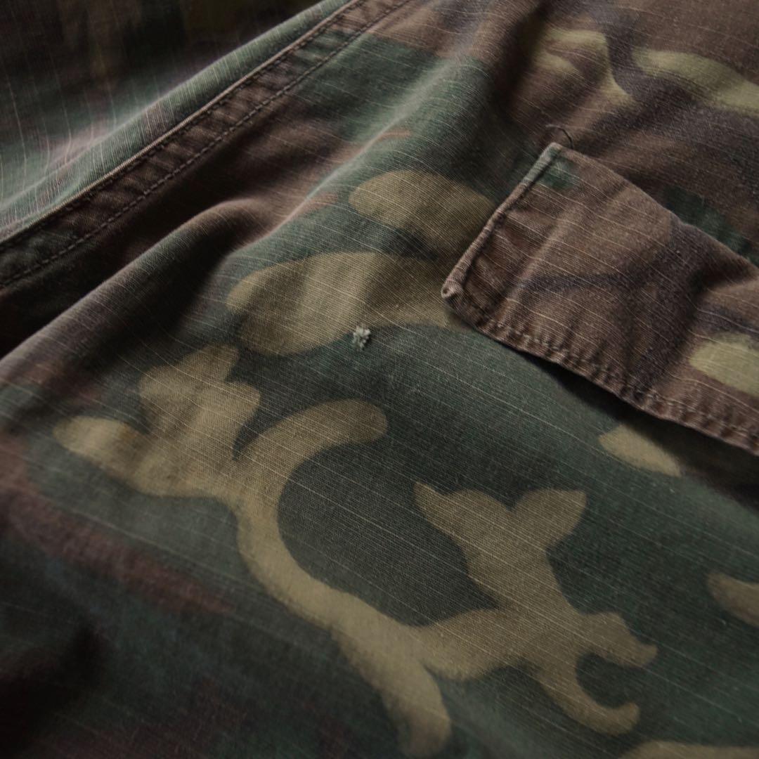 60s 米軍実物 ERDL ジャングルファティーグ 迷彩 S-S ヴィンテージ