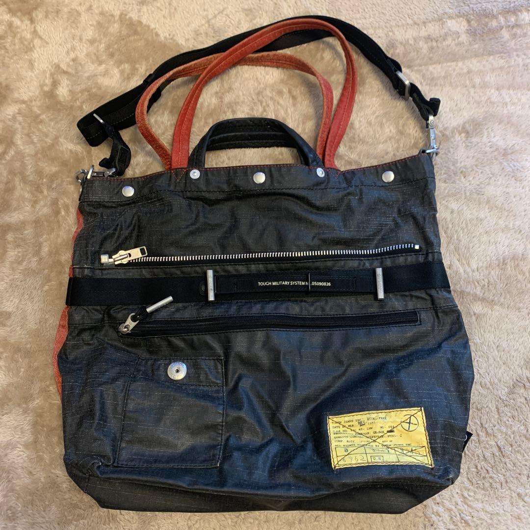 TOUGH JEANS SMITH トートバッグ レッド/ブラック