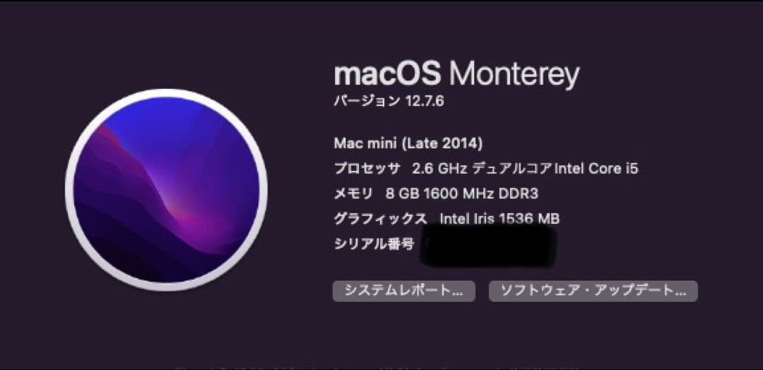 Apple Mac mini (Late 2014) 本体　ワイヤレスキーボード
