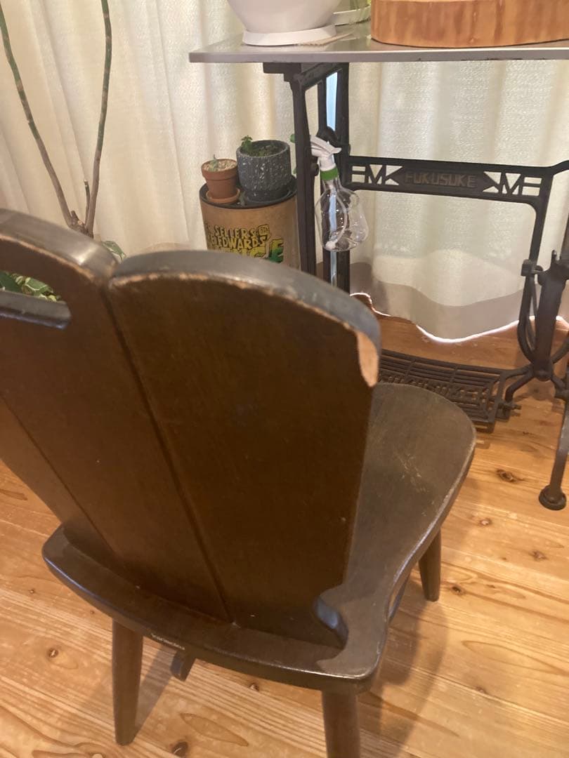 昭和レトロ　カリモク RUSTICオーク材 ダイニング チェア 楔式