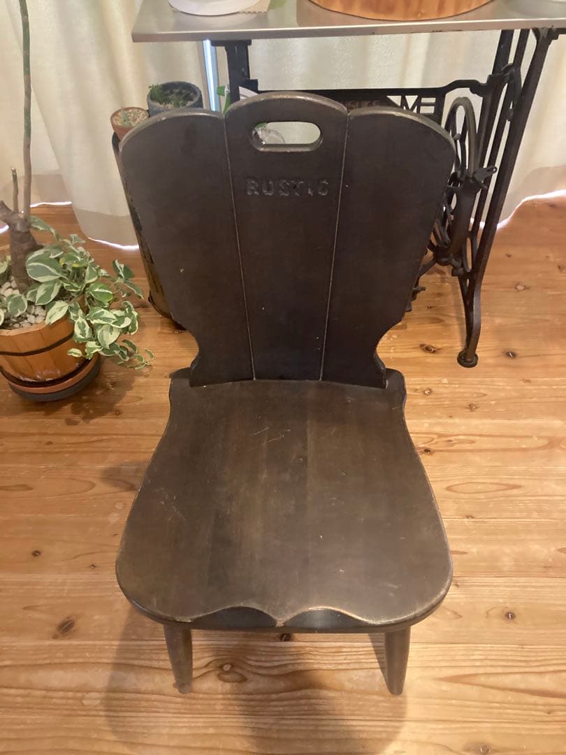 昭和レトロ　カリモク RUSTICオーク材 ダイニング チェア 楔式