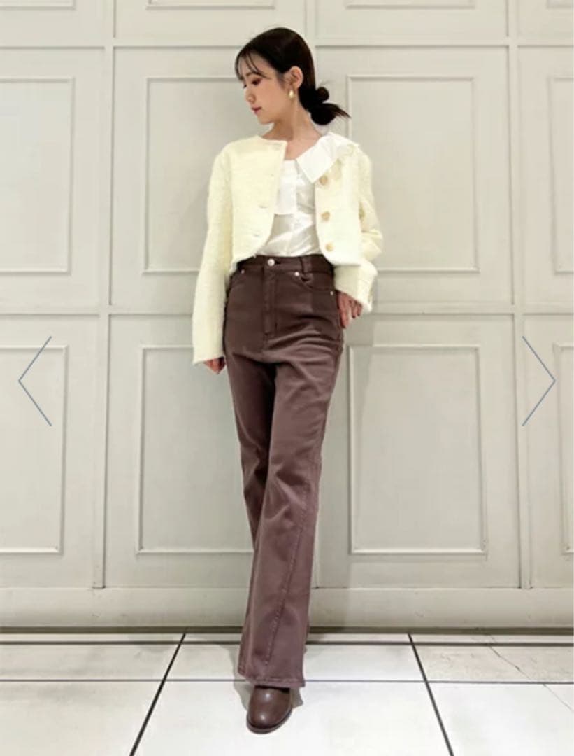 【新品タグ付き】スナイデル ミックスツイードジャケット ホワイト