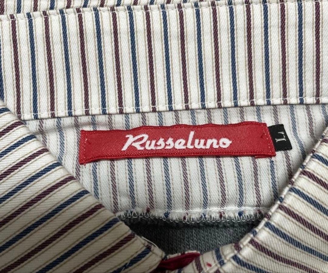 Russeluno ラッセルノ 襟付きVネックセーター L