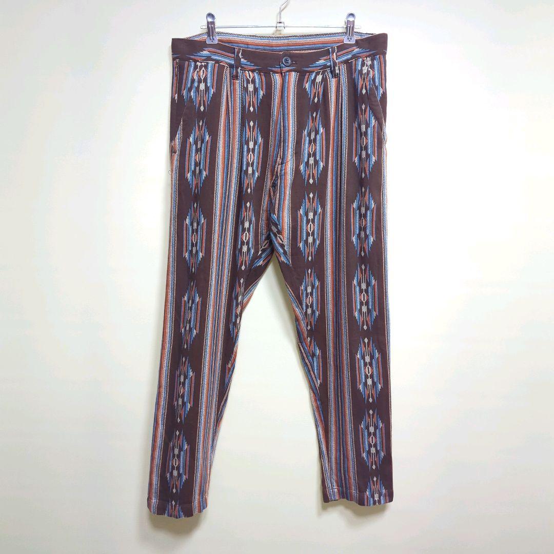 ★ CRIMIE ネイティブジャガード タック テーパード パンツ