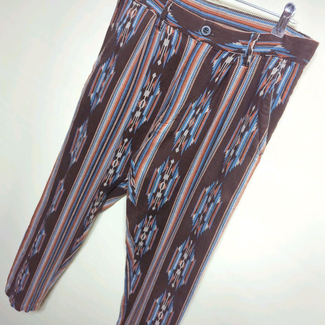 ★ CRIMIE ネイティブジャガード タック テーパード パンツ