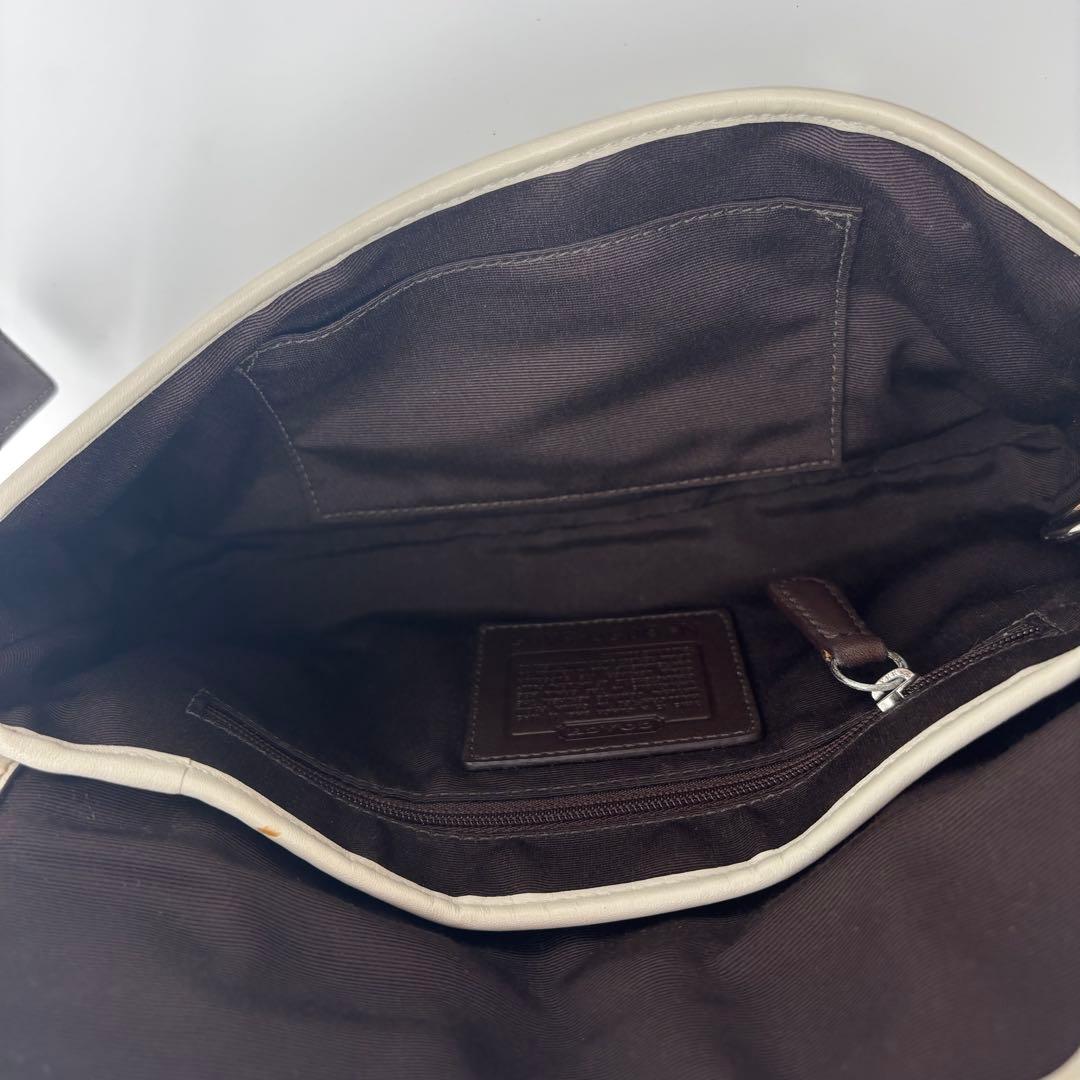 COACH コーチ ソーホー ワンショルダー 肩掛け デミフラップ 白 SOHO