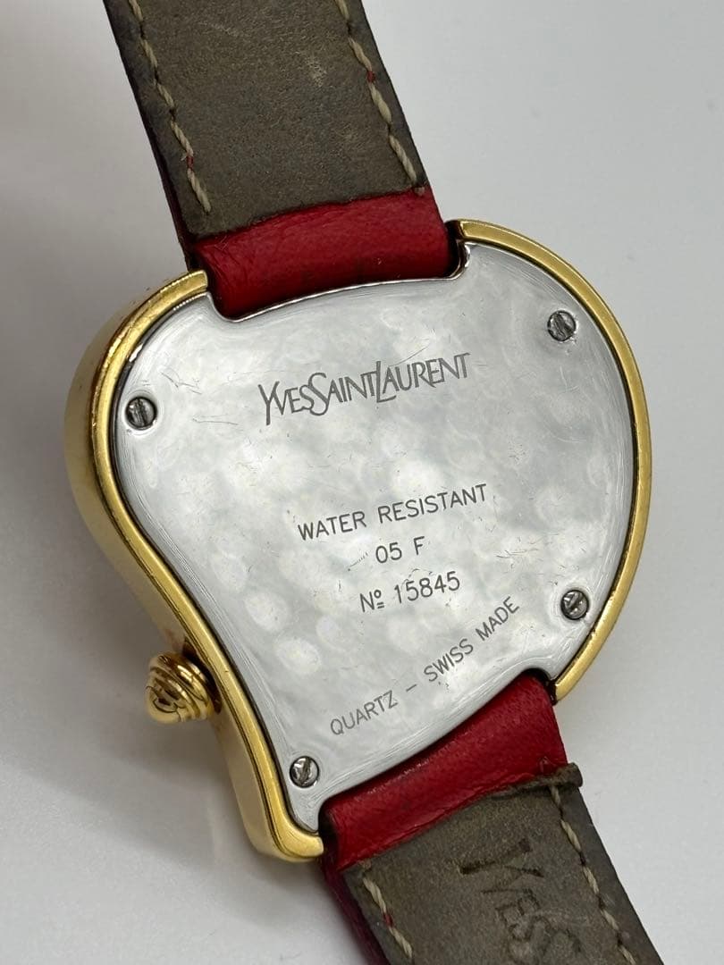 【美品】イヴサンローラン ハートウォッチ クォーツ【05F】純正ベルト【稼働品】
