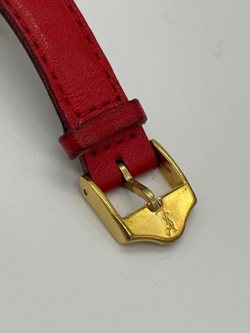 【美品】イヴサンローラン ハートウォッチ クォーツ【05F】純正ベルト【稼働品】