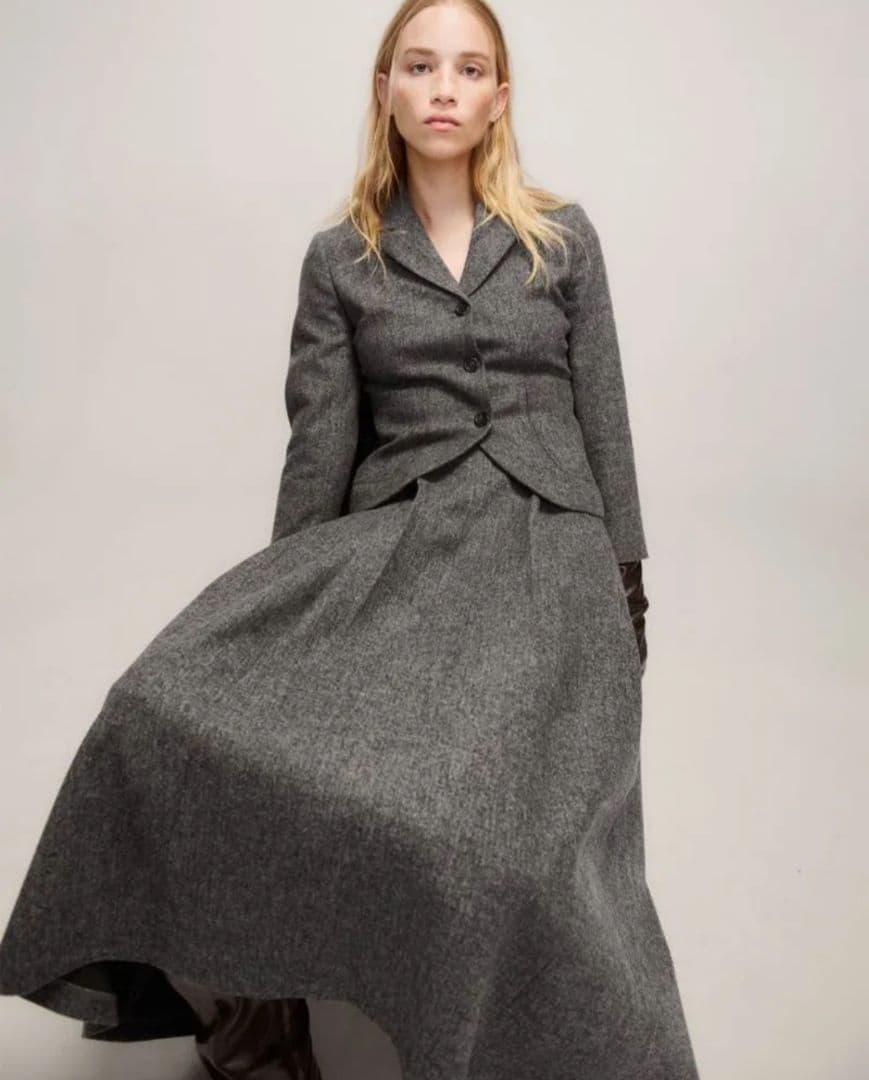 完売品＊ザラ ZARA ZWコレクション ウールブレンドブレザー ミディスカート