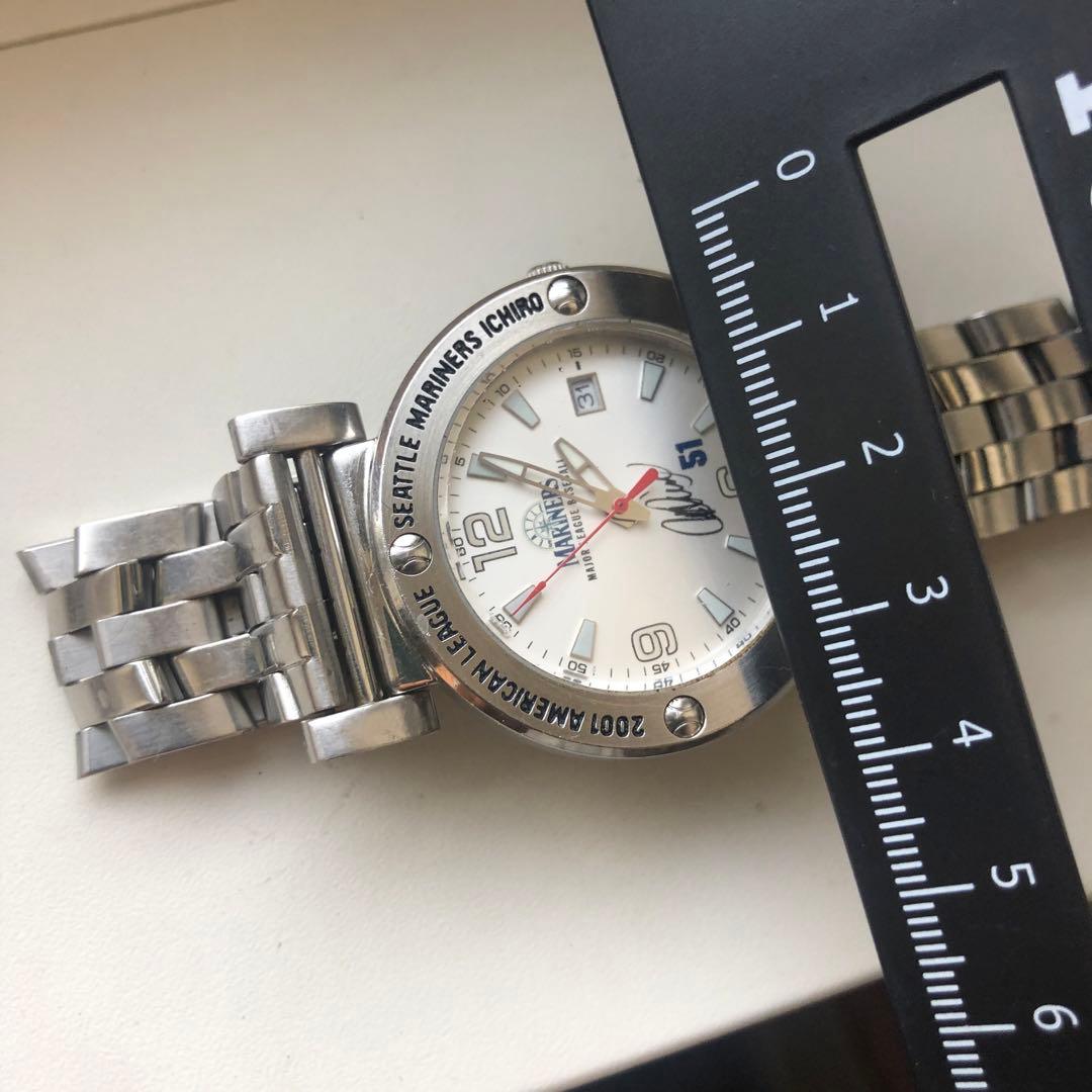 【極希少】MARINERS 2001年記念時計 イチローサイン入り　電池新品
