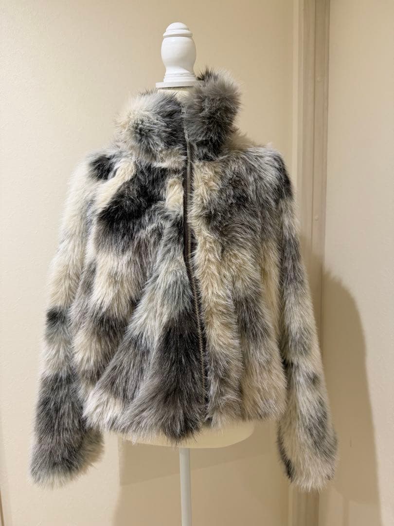 JEANASIS ジーナシス ミックスカラーファーブルゾン