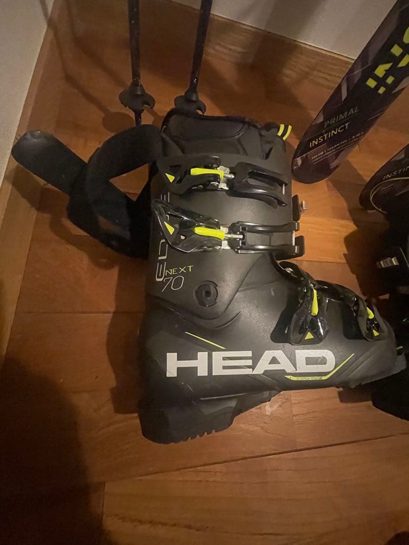 HEAD スキーセット 板156センチ、ブーツ28センチ、ストック115センチ