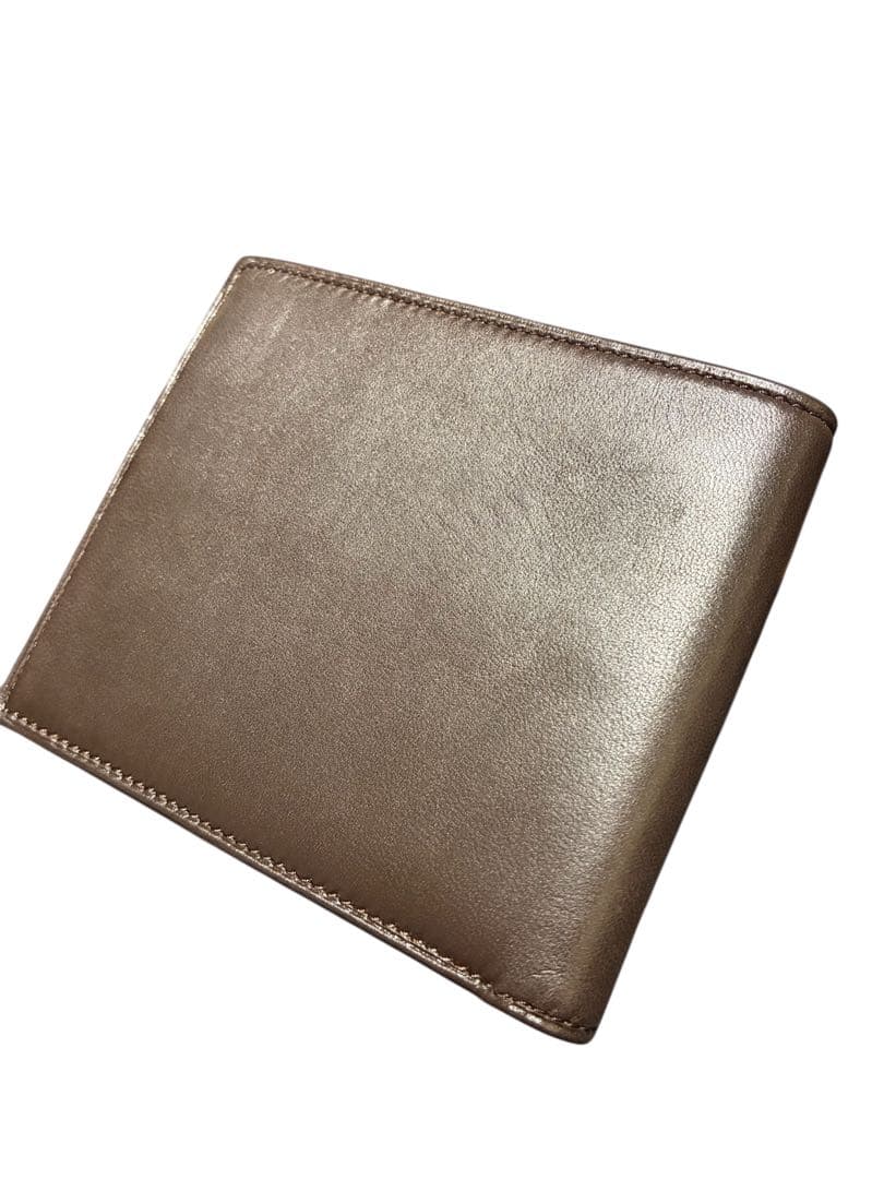 【LOEWE】二つ折り財布 アナグラム シープスキン レザー ダークブラウン