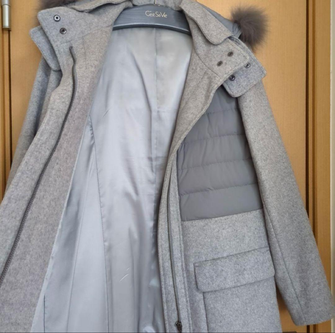 Gabardine K.T ギャバジンKT 異素材 切り替え ダウンコート