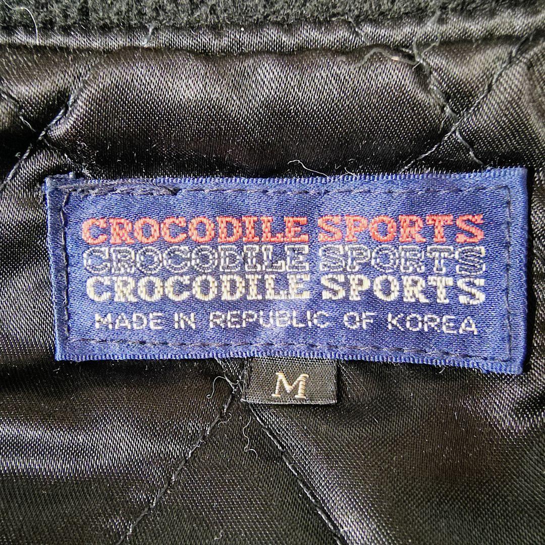 【希少】スタジャン 90sヴィンテージ ブラック 襟あり袖レザー