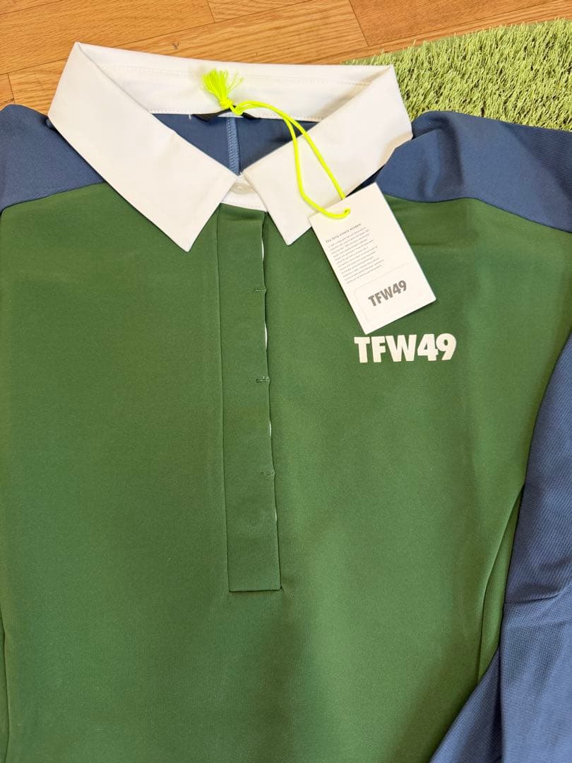 新品正規品【TFW49/size L】ワンピース　長袖ポロシャツカットソー