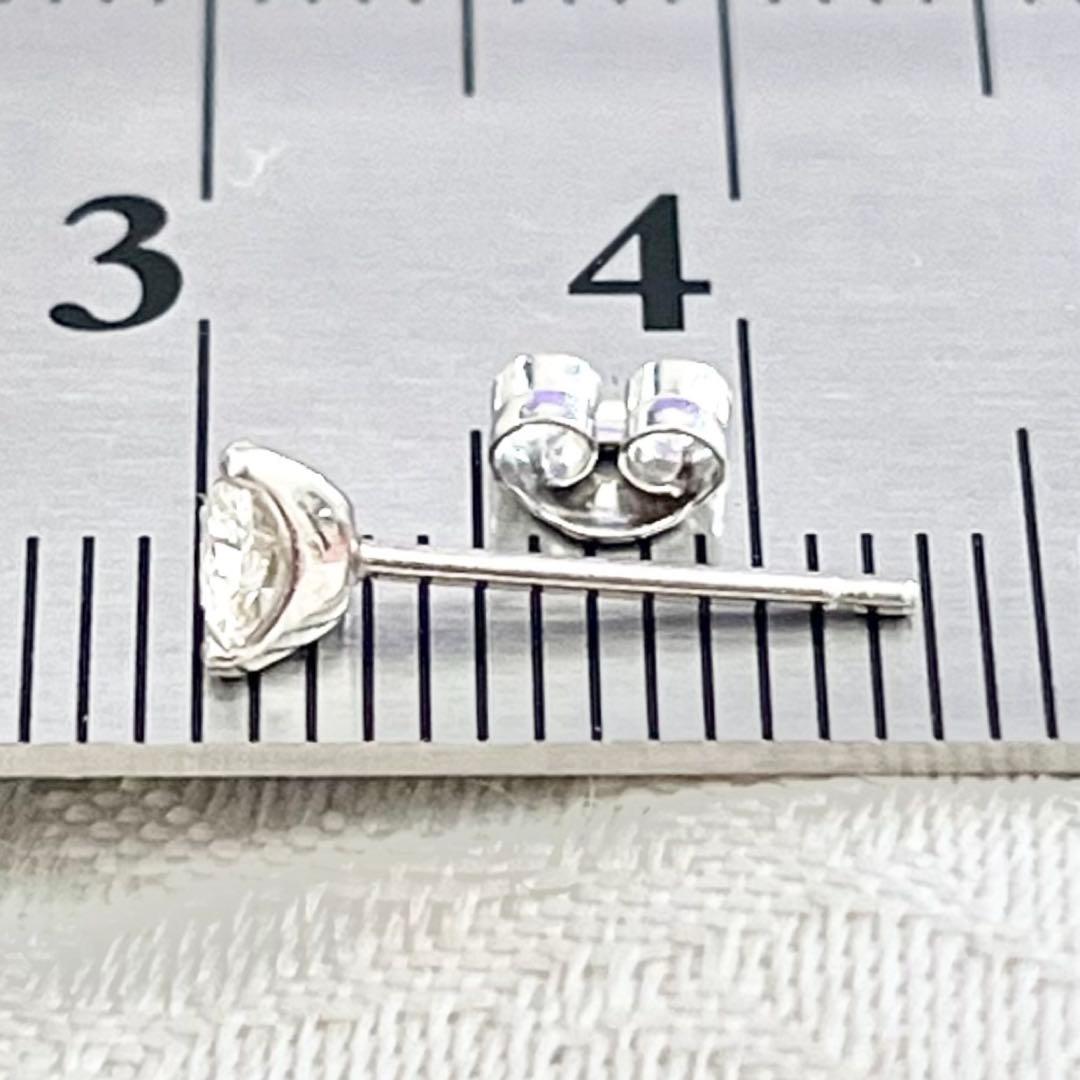 ピンクの猫さん❣️プラチナ ハートシェープカットダイヤ ピアス(片耳)