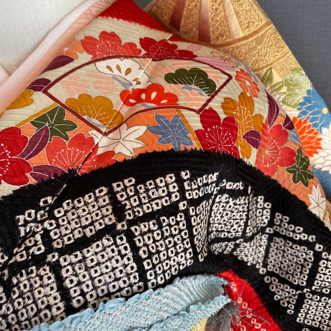 振袖フルセット　高身長　絞り　手描き友禅　成人式振袖　振袖　裄丈69 ➕サイズ