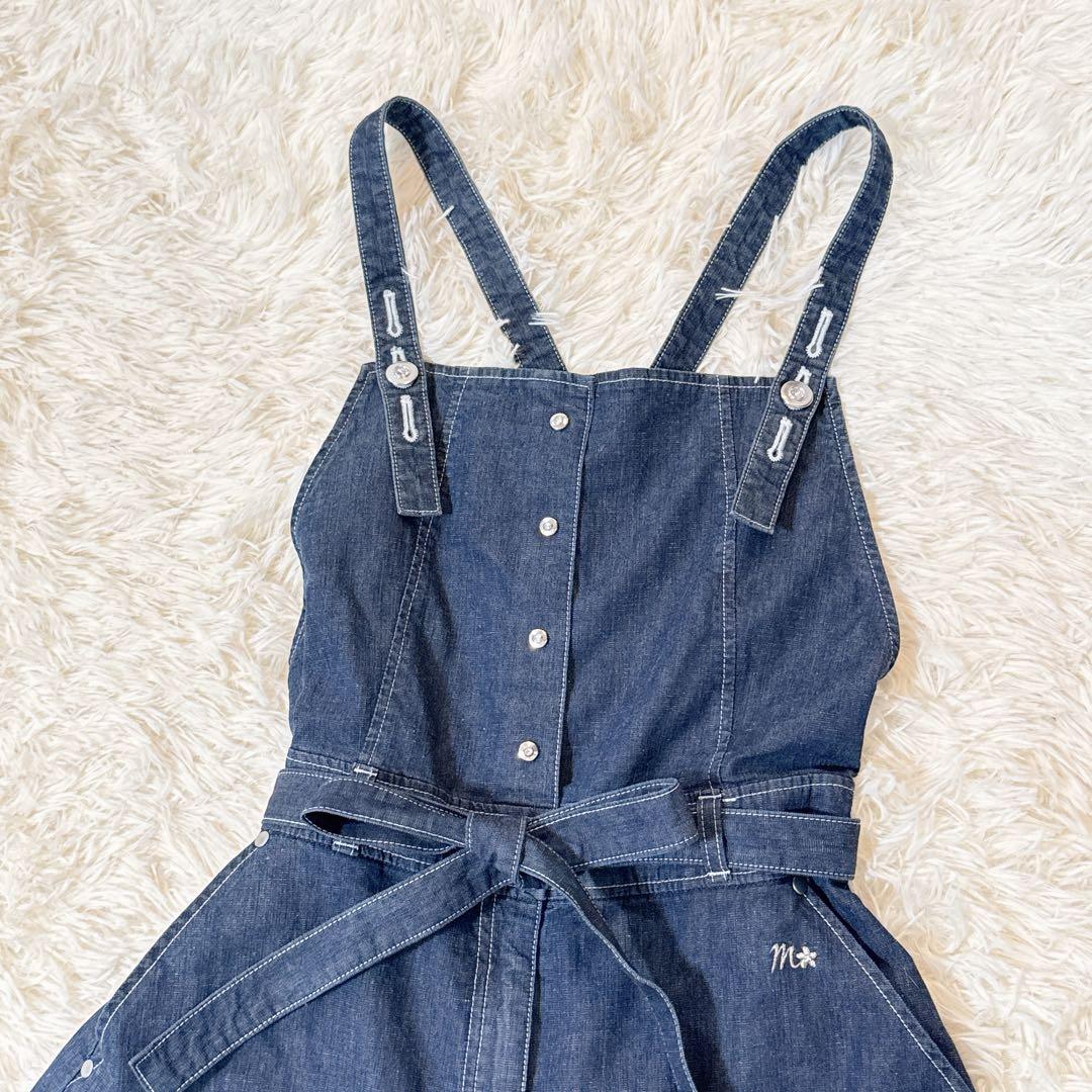 極美品　M'SGRACY デニム サロペット カタログ掲載品 近年 40 リボン