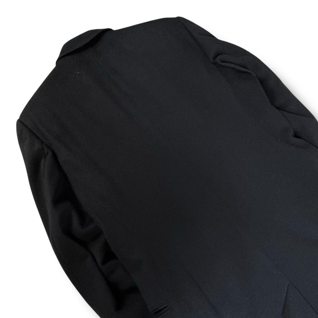 【美品】アルマーニ ウールカシミヤ チェスターコート ネイビー 46 イタリア製