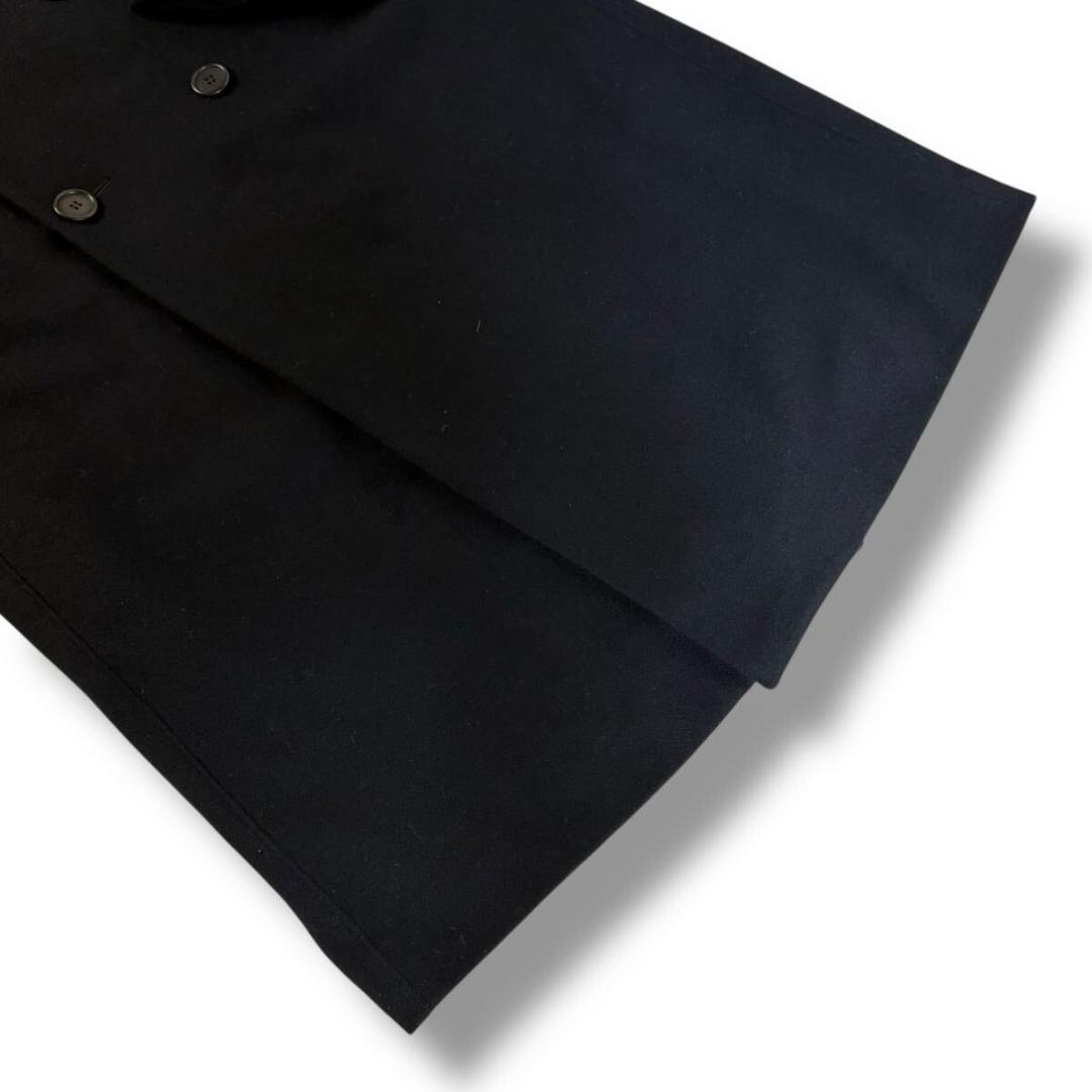 【美品】アルマーニ ウールカシミヤ チェスターコート ネイビー 46 イタリア製