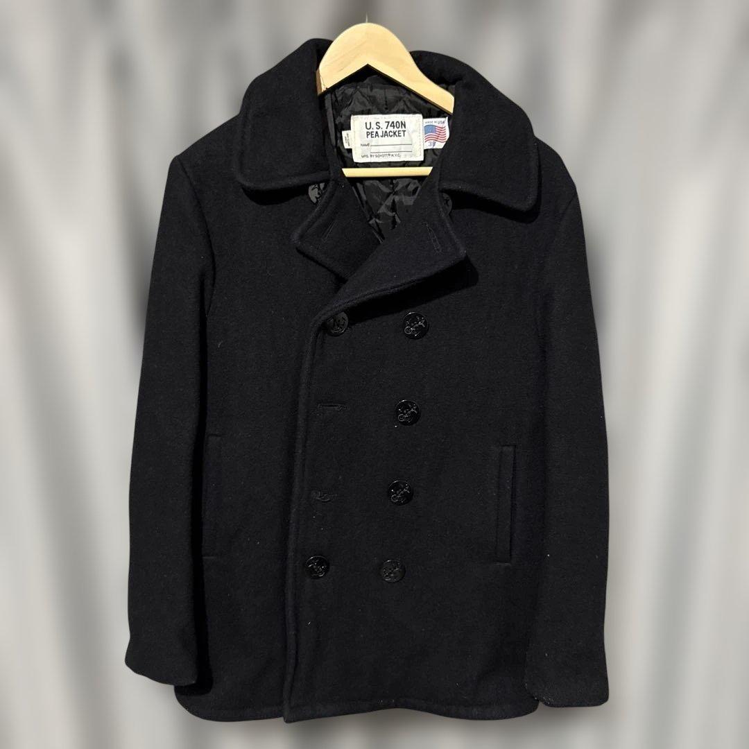 ショット　Pコート　ブラック サイズ38