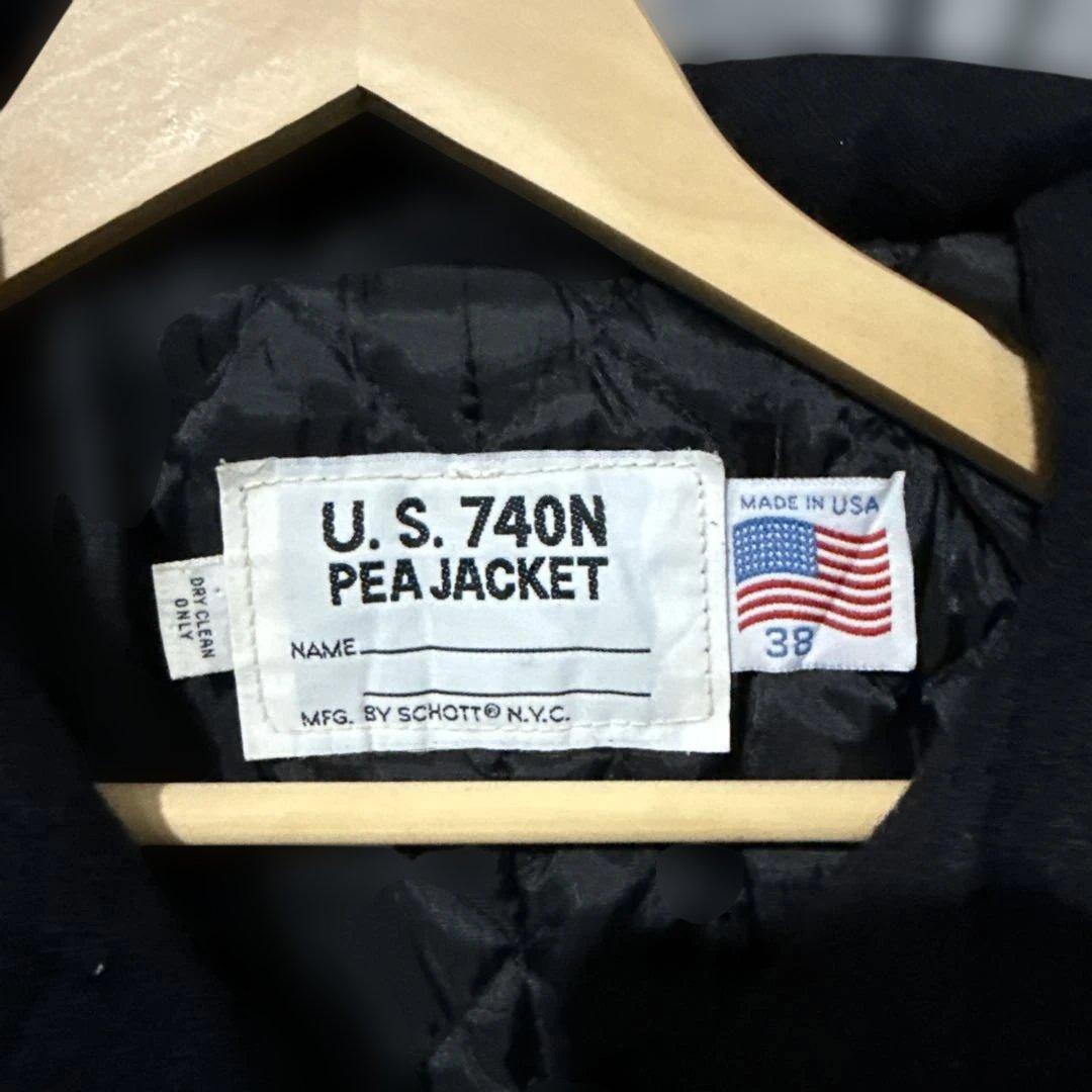 ショット　Pコート　ブラック サイズ38