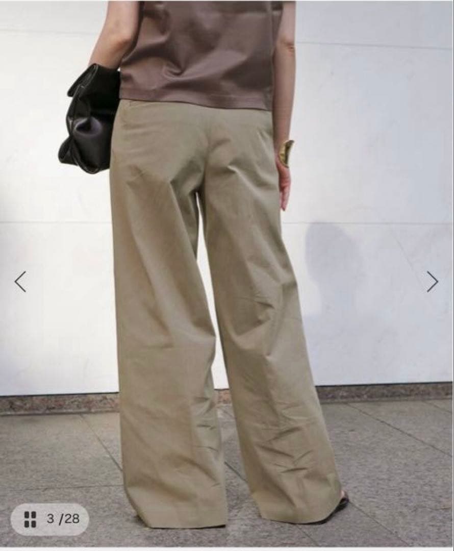 〈AP STUDIO〉コットンナイロンワイドパンツ/38