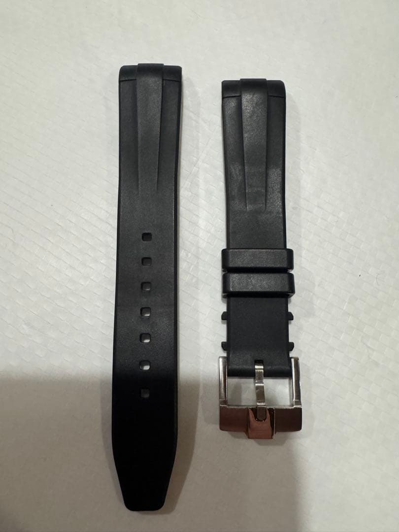 Rubber B ロレックス・ヨットマスター35ミリ用ラバーベルト ブラック