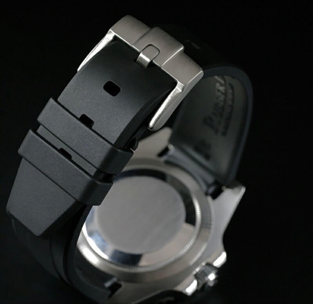 Rubber B ロレックス・ヨットマスター35ミリ用ラバーベルト ブラック