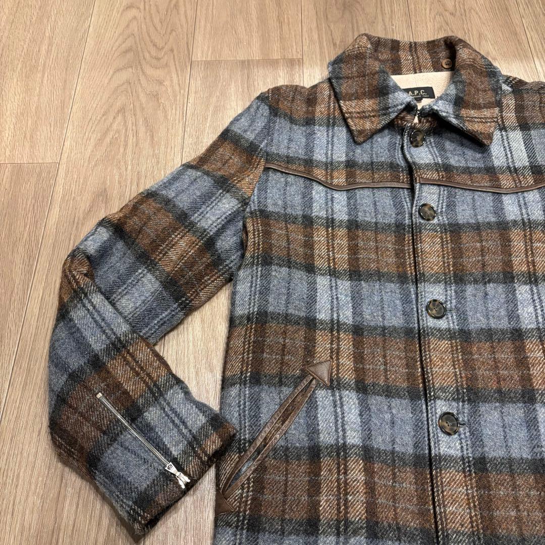 A.P. C アーペーセー チェック柄 ウールジャケット