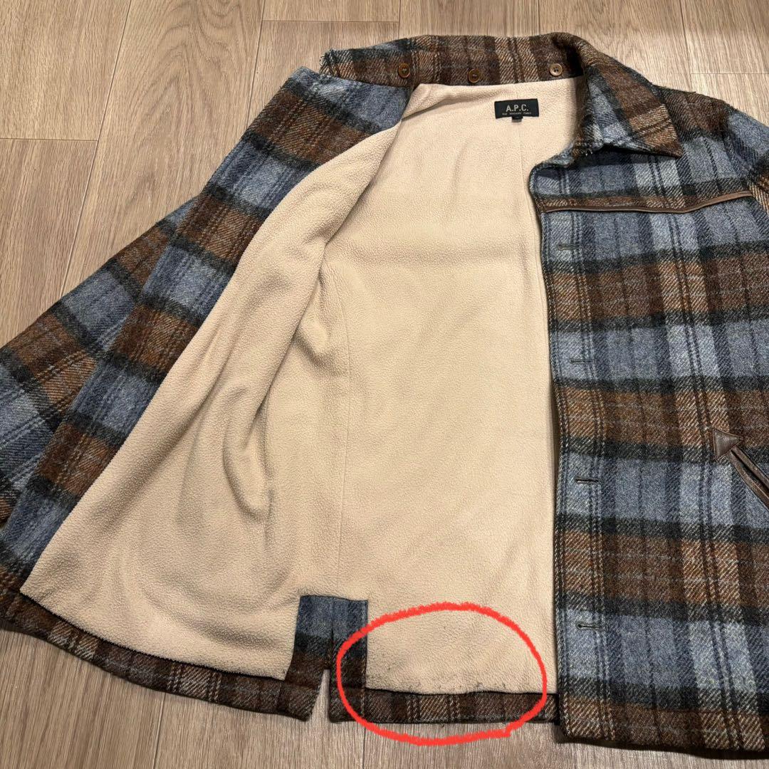 A.P. C アーペーセー チェック柄 ウールジャケット