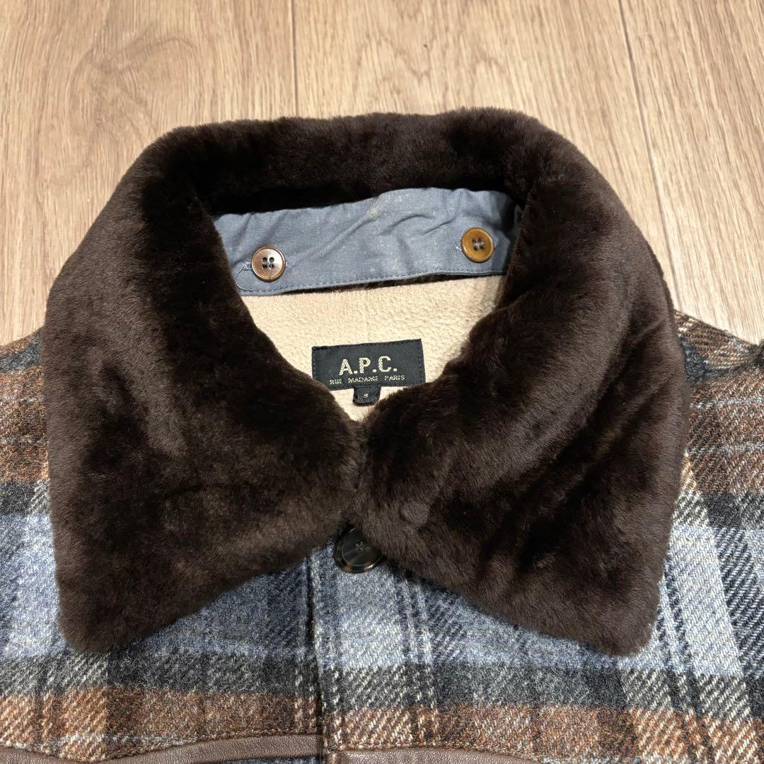 A.P. C アーペーセー チェック柄 ウールジャケット