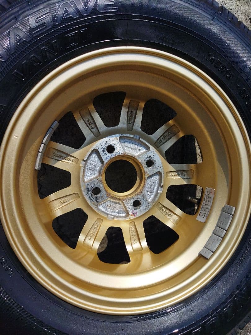 埼玉県深谷市　軽バン　軽トラックホイール　PCD100 145R12 4本セット