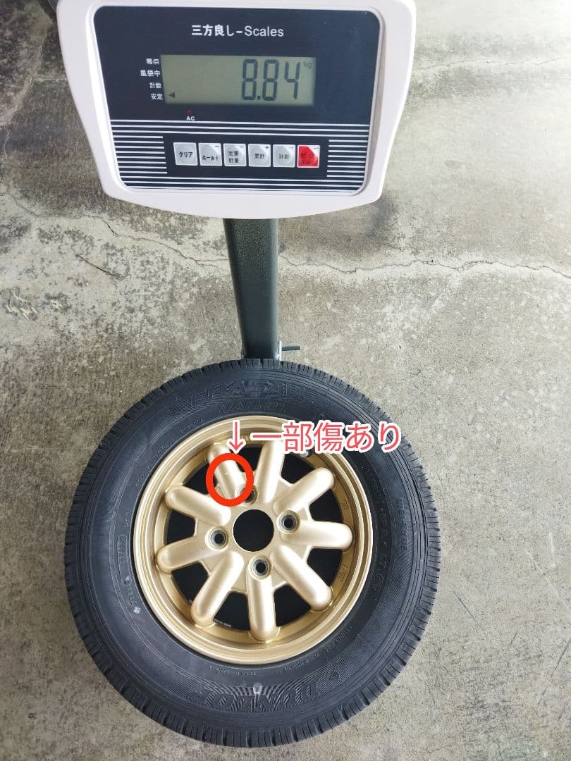 埼玉県深谷市　軽バン　軽トラックホイール　PCD100 145R12 4本セット