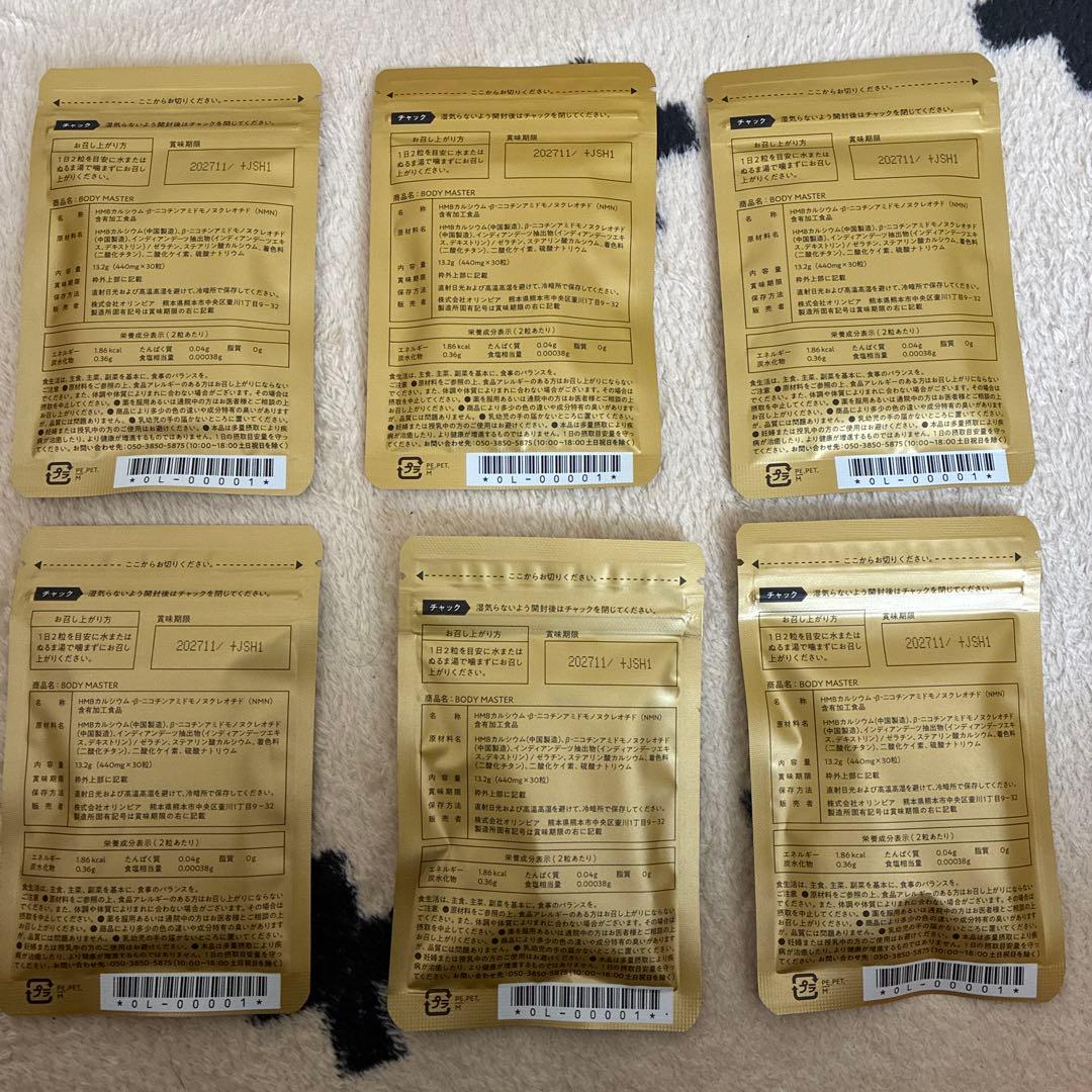BODY MASTER HMB NMN ダイエットサプリ 30包 6袋!!